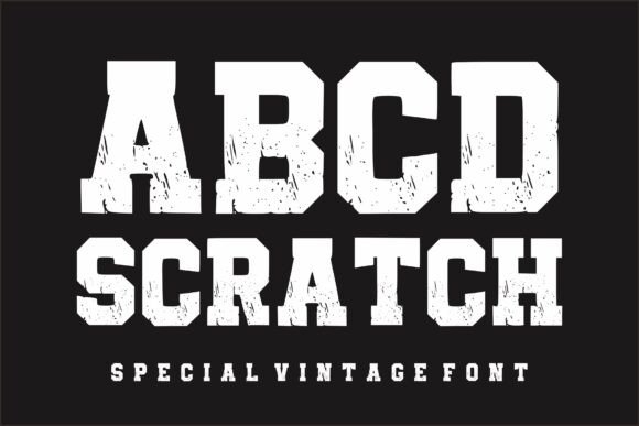 Abcd Scratch: Vintage Display Font for Authentic Retro Branding