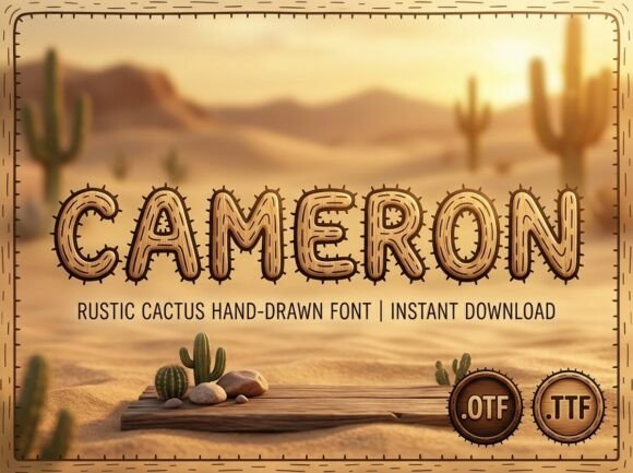 Cameron Display Font: Rugged Editorial Design for Modern Publishers
