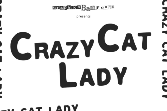 Crazy Cat Lady: A Playful Hand-Drawn Display Font for Quirky Editorial Design
