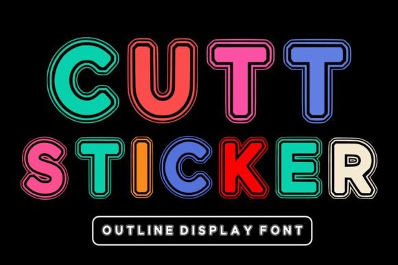 Cutt Sticker: The Playful Display Font for Bold Small Business Branding