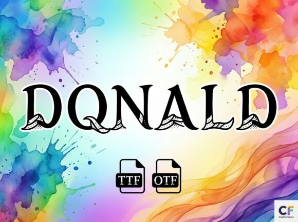 Donald Display Typeface: Celestial Whimsy for Digital Branding