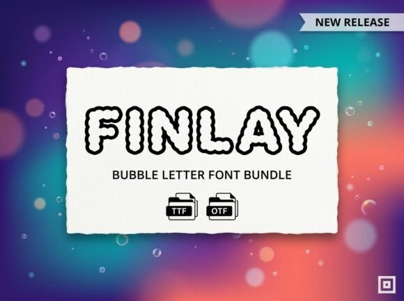 Finlay: A Charming Bubble Letter Typeface for Playful Editorial Design