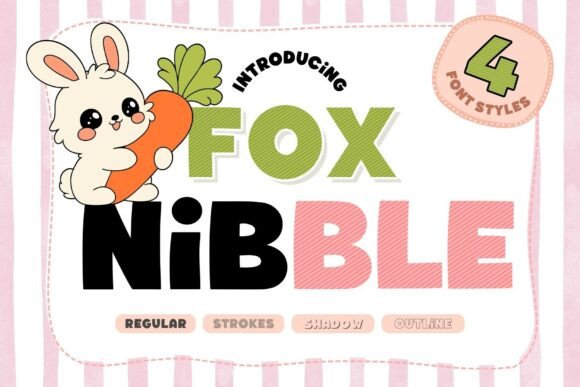 Fox Nibble: A Playful Chunky Display Font for Joyful Editorial Design