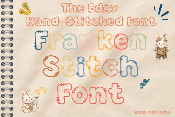 Frankenstitch: The Premium Hand-Drawn Faux Stitch Font for Bold Web Design
