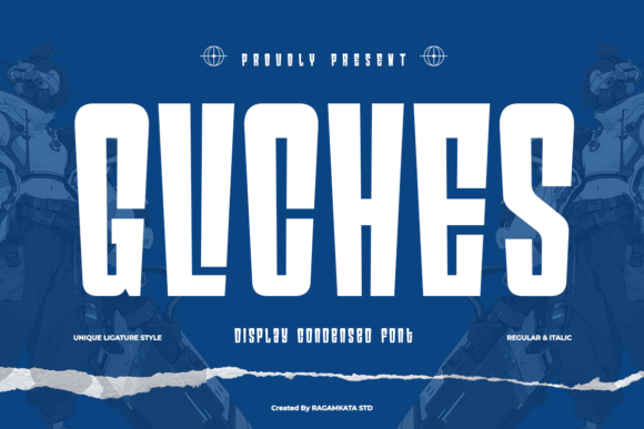 Gliches Display Font for Bold Handmade Branding