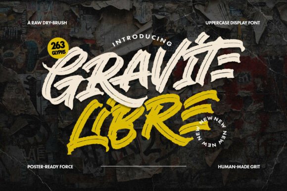 Gravité Libre: The Aggressive Display Typeface for Bold Branding