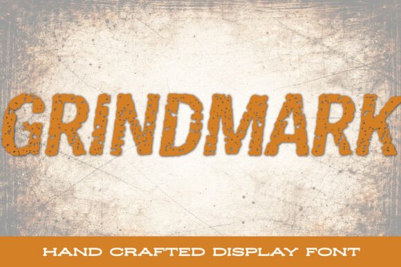 Grindmark: A Bold Distressed Display Font for Handmade Products