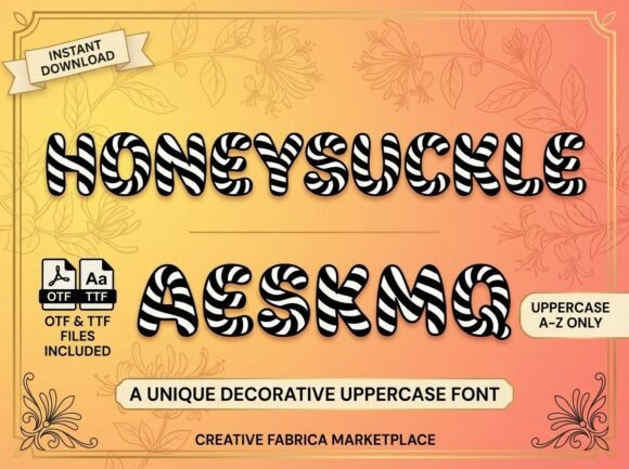 Honeysuckle: The Playful Display Font for Bold Brand Identity