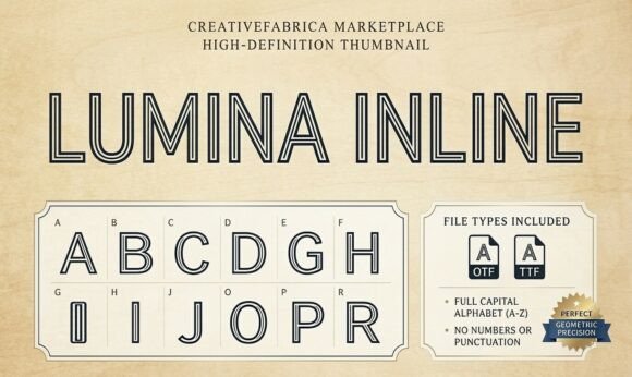 Lumina Inline: A Modern Display Font for Bold Brand Identity