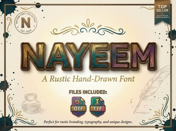 Nayeem: The Rustic Display Font for Authentic Campaign Design