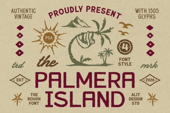 Palmera Island Typeface: Vintage Adventure for Bold Campaigns
