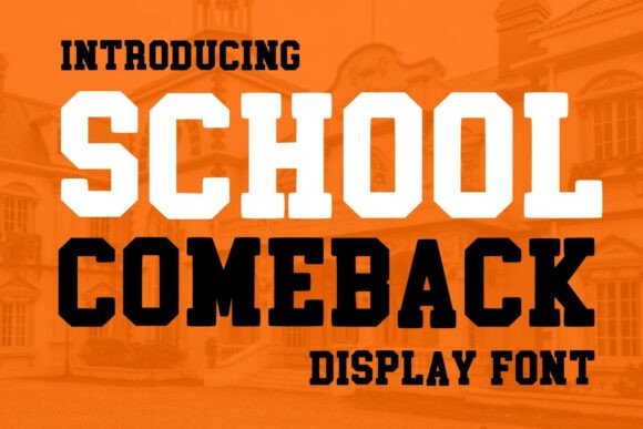 School Come Back Varsity Typeface for Bold Brand Identity