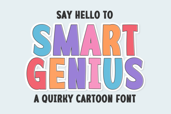 Smart Genius: A Whimsical Display Typeface for Engaging Editorial Design