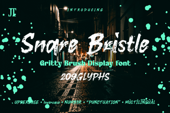 Snare Bristle: A Gritty Brush Display Font for Bold Branding